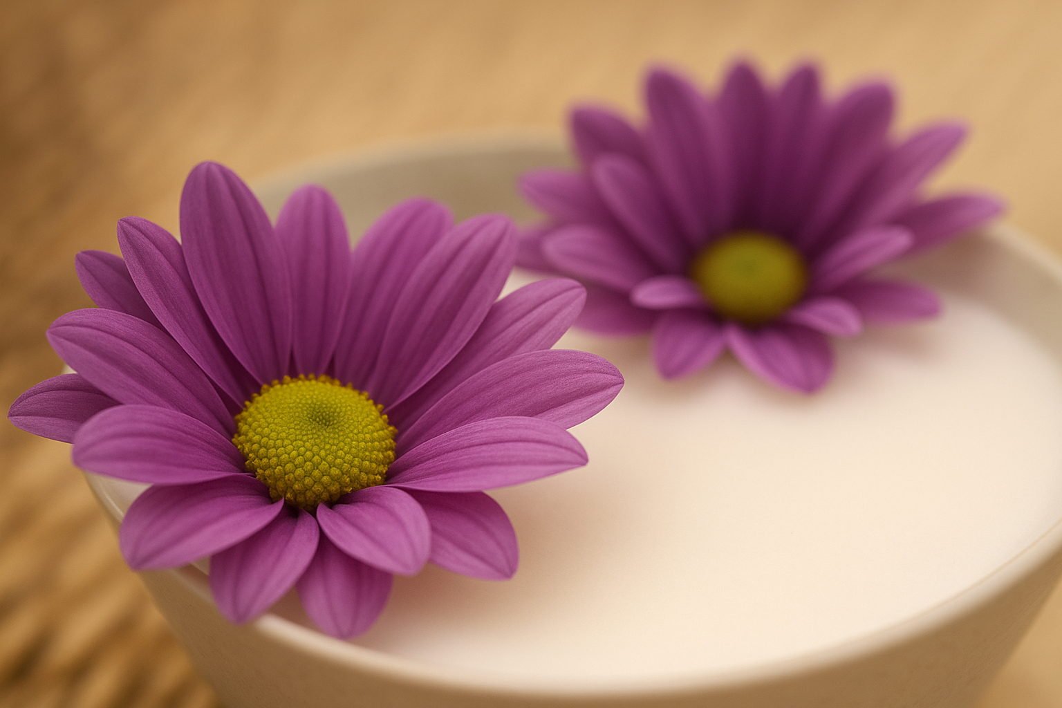 Violette Blüten auf hellem Hintergrund